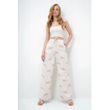 Trend Alacati Stili ženske pantalone Alc-X13885, široke nogavice, belo-bež | Eponuda.com