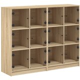  The living store knjižna omara z vrati sonoma hrast 136x37x109 cm inženirski les - knjižna omara, (21502983) | Shoptok.si
