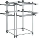  Stalak za sušenje rublja 107 x 107 x 120 cm aluminijski | shoptok.hr