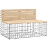 vidaXL Vrtna gabionska klop 103x70x65 cm trdna borovina, (20804274) Cene