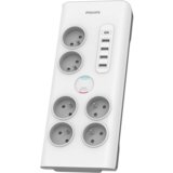Philips SPN7060WA/60 zaštita od porasta napona Bijelo 6 utičnice naizmjenične struje 2 m Cene