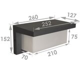  LED spoljašnje zidno svetlo NEELY LED/12W/230V IP54 crno | Eponuda.com