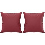  Kavč dvosed z okrasnimi blazinami vinsko rdeč 140 cm | Shoptok.si