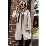 numoco basic 632-1 Casual coat with pockets and a hood - beige Cene