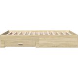  Okvir za krevet s ladicama boja hrasta 135x190 cm drveni | shoptok.hr