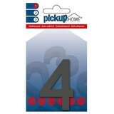 Pickup 3D Home Kućni broj Rio (Visina: 6 cm, Motiv: 4, Sive boje, Plastika, Samoljepljivo) | shoptok.hr