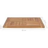 vidaXL Stolna ploča od masivne tikovine 60 x 60 x 2 5 cm Cijene