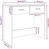  Radni stol boja hrasta sonome 80 x 40 x 75 cm konstruirano drvo | Eponuda.com