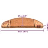 vidaXL Samolepilne preproge za stopnice 15 kosov bež 65x21x4 cm | Shoptok.si