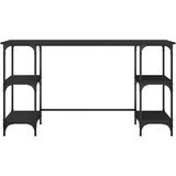  Radni stol crni 140 x 50 x 75 cm metal i konstruirano drvo | Eponuda.ba
