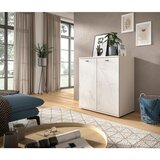 MID.YOU Komoda Stone, Bela, Imitacija Marmorja | Shoptok.si