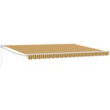 vidaXL Ručna uvlačiva tenda Višebojna pruga 450x300 cm | shoptok.hr