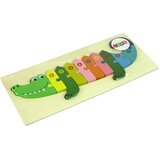  Set drvenih slagalica s brojevima i motivom krokodila - šareni | shoptok.hr