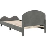  Krevet za djecu s uzglavljem Tamno siva 90 x 190 cm Baršun | shoptok.hr