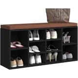Klupa za cipele crna 103 x 30 x 48 cm od konstruiranog drva