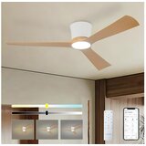  ZEVENTI - LED plafonski ventilator AUREX LED/24W/230V Wi-Fi Tuya bela/hrast + daljinski upravljač | Eponuda.com