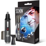 SCHÖN polnljiv 3-v-1 prirezovalnik za obrvi, ušesa, obraz in nos za moške in ženske | Shoptok.si