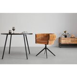 Premium Living dizajnerski stol twisty, barva konjaka, vrtljiv | Shoptok.si