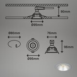 BRILONER 7042-034-SADA Set od 3 ugradnih stropnih svetala za kupatilo 1xGU10/9W/230V srebrna | Eponuda.com