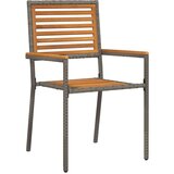  Vanjske Stolice 4 pcs Siva smeđa | shoptok.hr