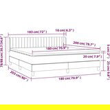  Box spring postelja z vzmetnico svetlo siva 180x200 cm žamet, (20791215) | Shoptok.si