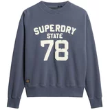 Superdry Sweater majica ecru/prljavo bijela / morsko plava
