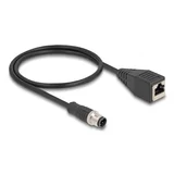 M12 Adapter Cable D-coded 4 pin male to RJ45 female 50 cm