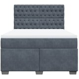  Krevet s oprugama i madracem tamnosivi 160x200 cm baršunasti | shoptok.hr
