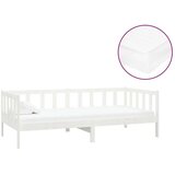  Dnevna postelja z vzmetnico 90x200 cm bela trdna borovina, (20644794) | Shoptok.si