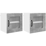 vidaXL Stenska kuhinjska omarica 2 pcs Betonsko siva 40 x 31 x 40 cm | Shoptok.si