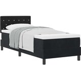 Krevet s opruga kutije s madracem Crna 80 x 200 cm Baršun | Eponuda.com