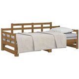  Izvlečna dnevna postelja medeno rjava borovina 2x(90x200) cm, (20601198) | Shoptok.si