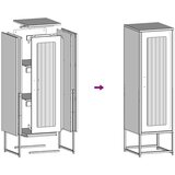 vidaXL Highboard White 36x39x123 cm Hladno valjano jeklo | Shoptok.si
