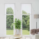 vidaXL Okenska roleta z zavesami Drugo Bela 80 x 130 cm Aluminij | Shoptok.si