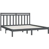  Posteljni okvir siv iz trdnega lesa 200x200 cm, (20646173) | Shoptok.si