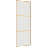 vidaXL Drsna vrata zlata 76x205 cm mat ESG steklo in aluminij | Shoptok.si