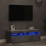 TV ormarići s LED svjetlima 2 kom siva boja betona 60x35x40 cm | shoptok.hr