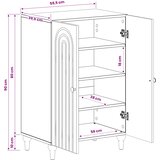  Ormar za cipele ALKMAAR 59,5 x 39,5 x 90 cm Konstruirano drvo | shoptok.hr
