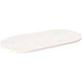 vidaXL Mizna plošča bela 100x50x2,5 cm trdna borovina ovalna Cene