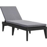 Maison Chic Ležalnik - Sončna ležalnik z blazino antraciten 186x60x29 cm PP, (22042661) | Shoptok.si