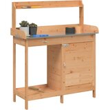  Stol za sadnju s ormarićem 110,5x45x124,5 cm masivna jelovina | shoptok.hr
