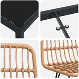 vidaXL 5-dijelni set vrtnih stolova i stolica smeđe boje s ratan izgledom | shoptok.hr
