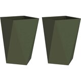  Sadilica 2 pcs Maslinasto zelena 50 x 50 x 75 cm Čelik | shoptok.hr