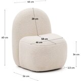 Kave Home Bijela dječja fotelja od bouclé tkanine Bucky – | shoptok.hr