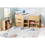 RugsX BAMBINO 43092 pralna preproga Živali, mavrica za otroke protizdrsna - siva / rumena 120/170 cm | Shoptok.si