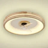 Stropni ventilator z LED osvetlitvijo Santana (Rjava, 50 cm, 50 W)