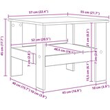  Kava Stol Staro drvo 57 x 55 x 45 cm Konstruirano drvo | shoptok.hr