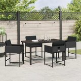  Vrtni set za objed 5 kom. Crna poliratan | shoptok.hr