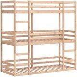 vidaXL Trojni pograd 80×200 cm trdna borovina | Shoptok.si