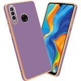 Cadorabo Huaweijem v sijajnem vijoličnem - zlatem - zaščitnem pokrovu, narejen iz fleksibilnega silikona TPU in z zaščito pred kamero, (20617443) | Shoptok.si